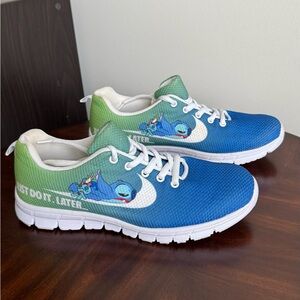 Nike Parody Stitch Blue and Green Sneakers